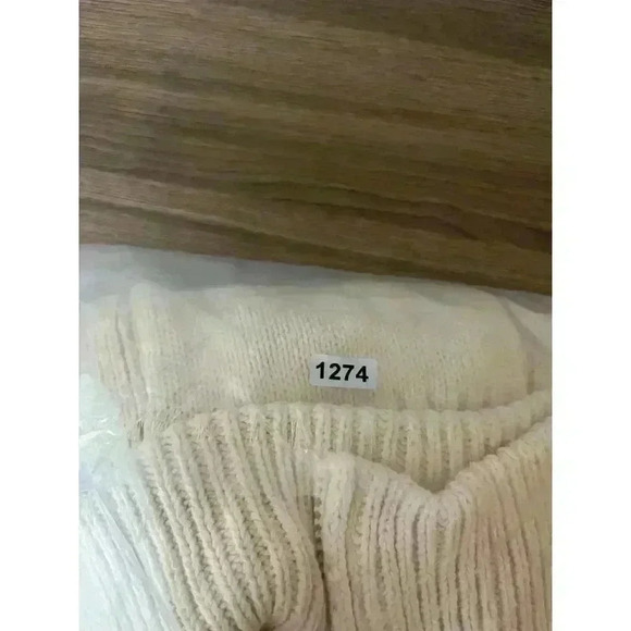 Vtg 70s 80s Chunky Knit Sweater Lion Crafters Full Zip Cricket Style S Collared - Picture 16 of 16